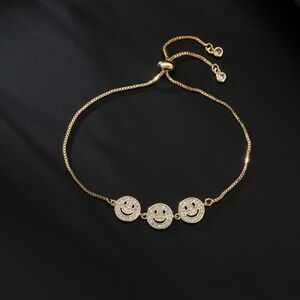 Gold Smiley Face Bracelet